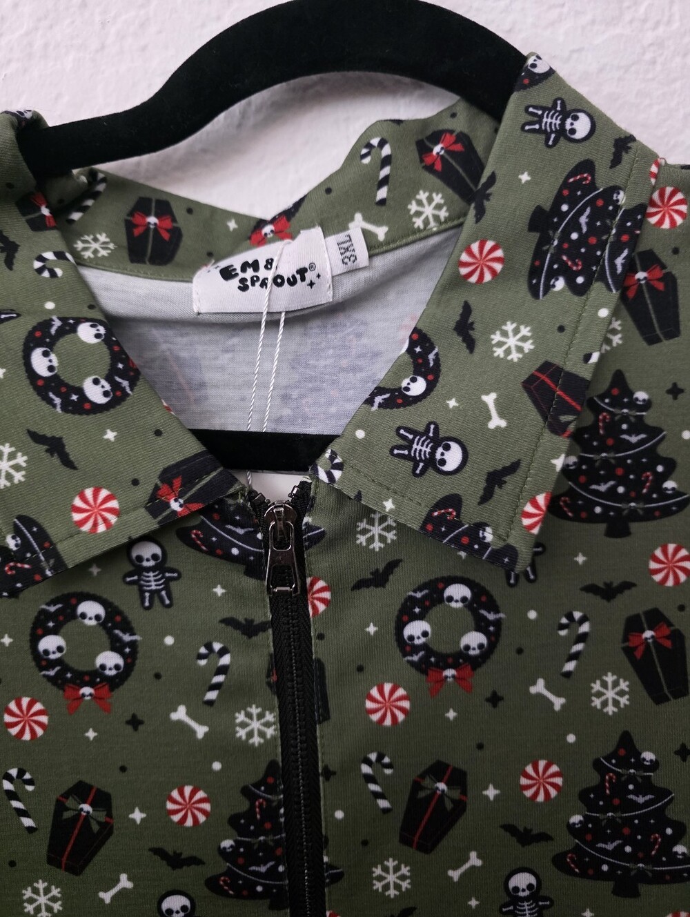NWT Em & Sprout Whimsygoth Christmas Mini Dress - Picture 3 of 5